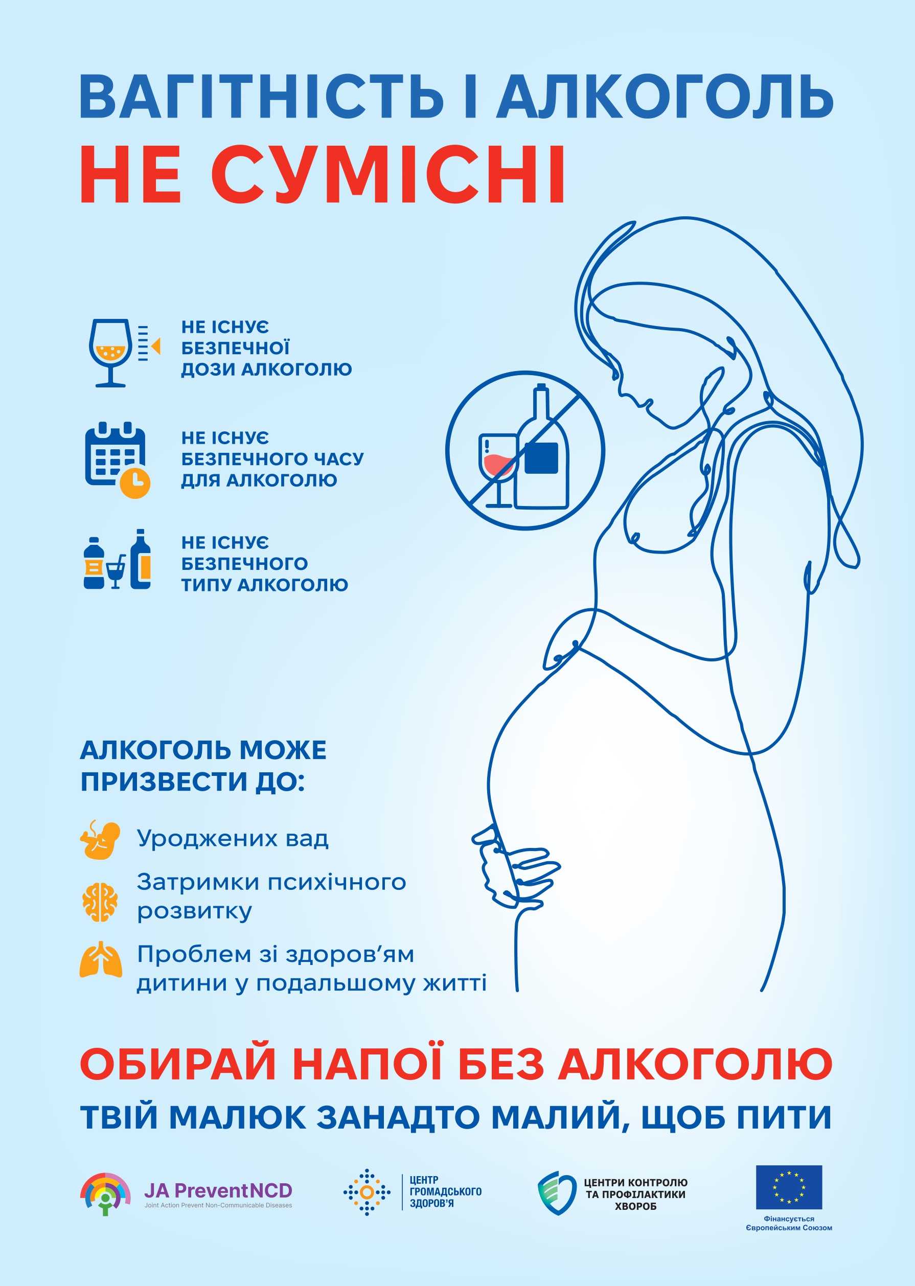 Вагітність і алкоголь не сумісні